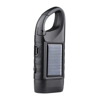 Solar Powered LED Flashlights USB Charging Flashlight Survival Gear for Outdoor Camping Hiking Emergency Torch Light