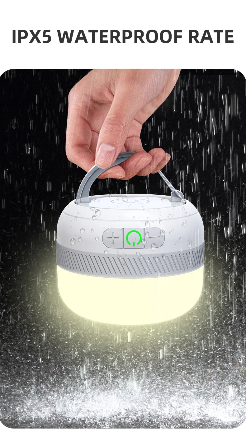 LV10 Outdoor LED Camping Flashlight 230 Hours Rechargeable Camping Lantern with Magnet Lighting Fixture Portable Emergency Light