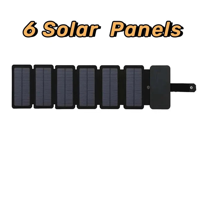 Foldable And Multifunctional Outdoor Solar Panel Charger 5V Camping Hiking Backpacking Traveling Outdoor Emergency Power Supply