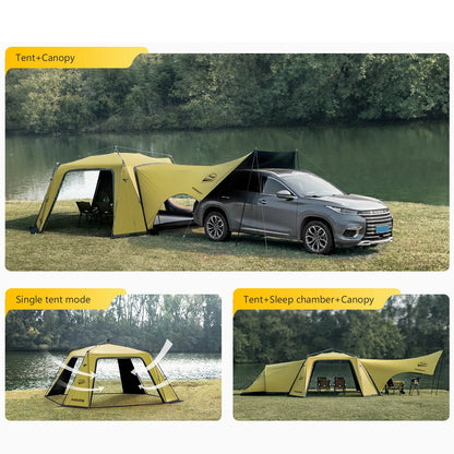 BISINNA 6-8 Persons One-touch Dome Tent Vinyl Coated Canopy Waterpoof Sunshade Shelter for Family Camping Travel Outdoors