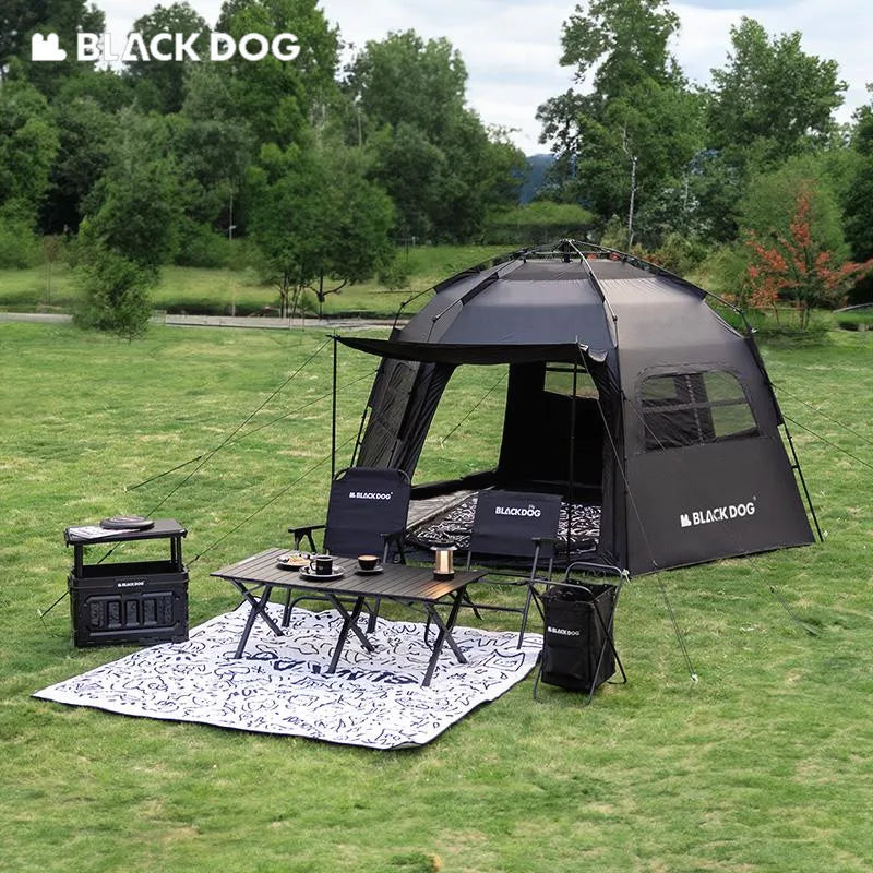 Naturehike Blackdog One-touch Tent Outdoor Automatic Tent Camping Dome Hexagonal Black Coated Quick Open Waterproof Shelter 150D