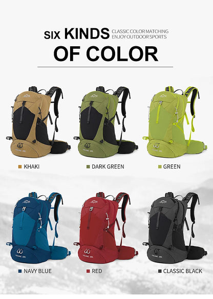 Mountaineering backpack 35 liters men's and women's outdoor sports bag waterproof camping hiking rain