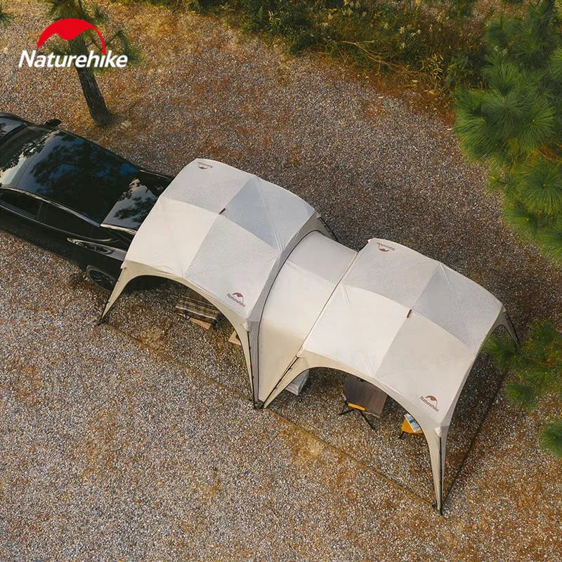Naturehike Cloud World Awning 4 Persons Tarp Shelter Canopy 10㎡ Camping Large Shade Titanium Vinyl Black UPF50+ Waterproof Tent