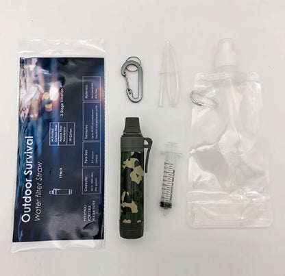 Outdoor camping emergency water filter, outdoor life emergency filtration, direct drinking, individual water purifier, steriliza