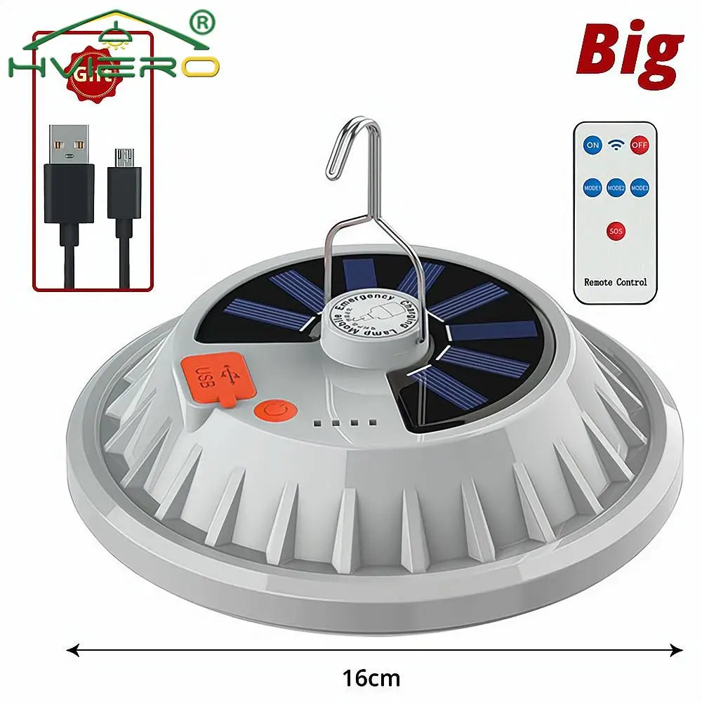 Outdoor Solar LED Portable Lantern Remote Control Lamps Charge Waterproof For Emergency Home Night Market Hang Lights Camping