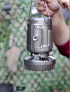 Portable Camping Lanterns Electric Fan 1500mAh LED Solar Power Hanging Tent Rechargeable Outdoor Emergency Lamp with Fan