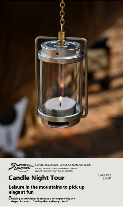 MOUNTAINHIKER GOPEAK Outdoor Candle Light Set Picnic Camping Retro Decorate Ambience Light Creative Desktop Bedside Candle Light