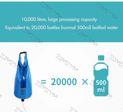 Gravity Water Purifier, Bag Emergency Disaster Relief Outdoor Portable Filter Water Purifier Field Camping Equipment Gravity