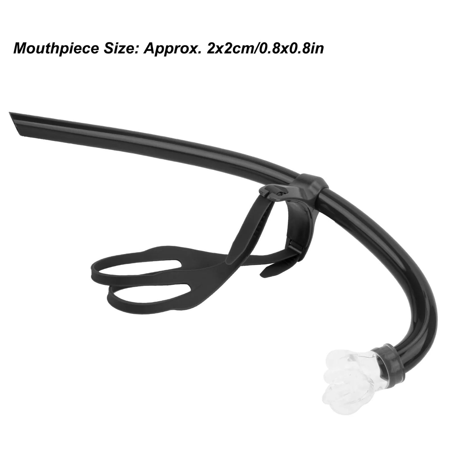 Breath Snorkel Swim Snorkel Swim Training Gear Swimming Front Mounted Snorkel with Silicone Mouthpiece Swim Training Breath Gear