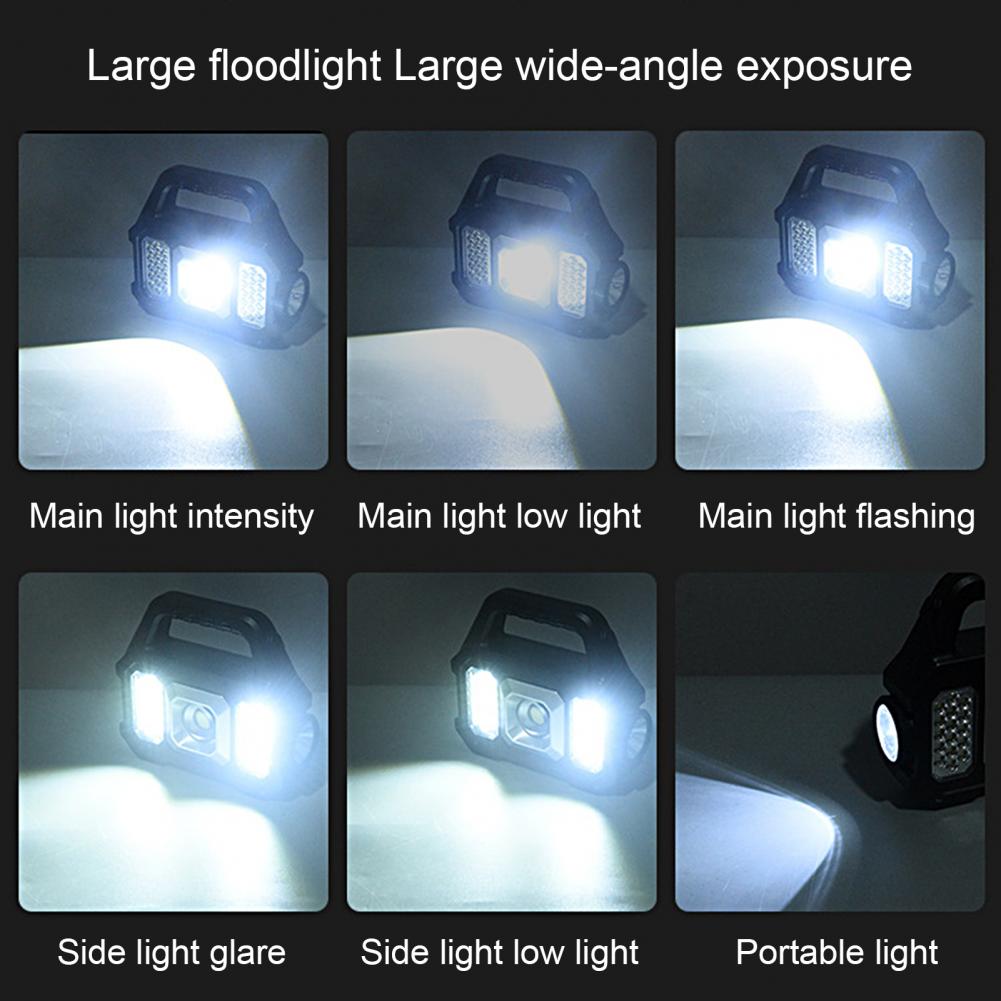 250LM Solar Power Camping Flashlight Waterproof 6 Gears Torch Light Lantern Side USB Hiking Super Bright LED/COB Outdoor Lamp