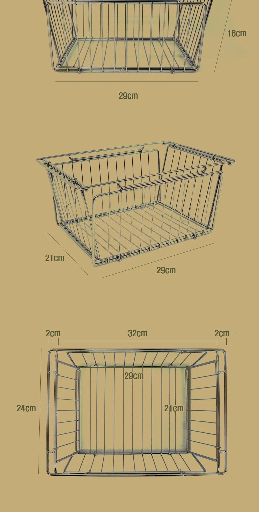 ARBOR FOLDING STAINLESS BASKET WILD CAMPING OUTDOOR