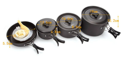 Outdoor Camping Cooking Set Nonstick Pot DS500 DS508 Cookware 3-5 Person