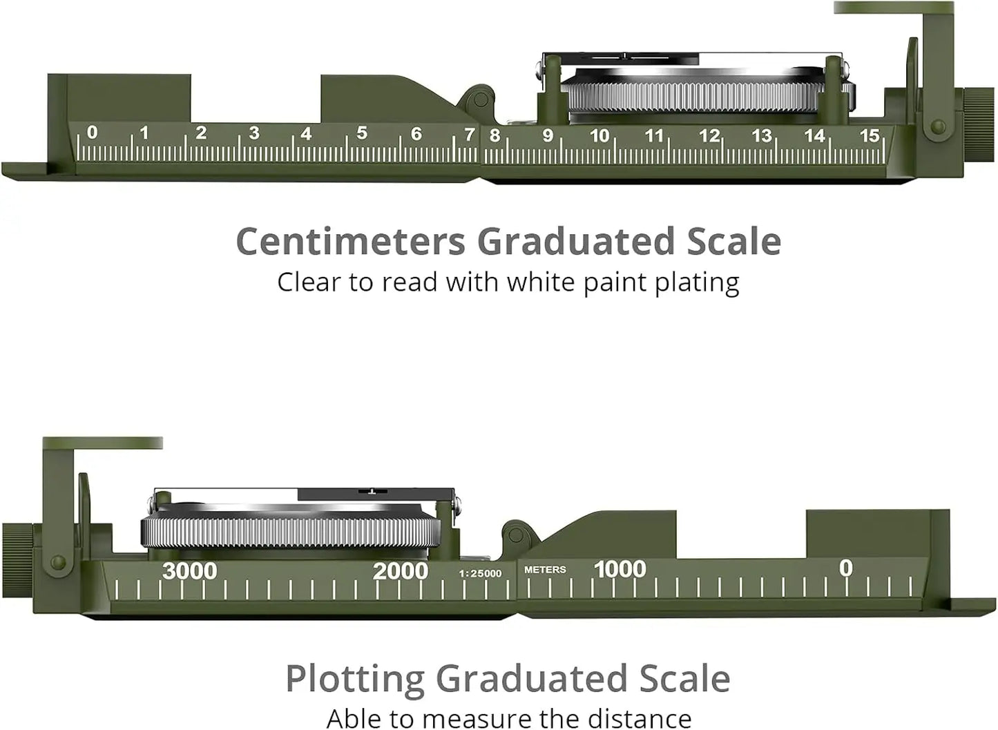 Mulitifunctional High Precision Outdoor Survival Military Compass Camping Waterproof Metal with Fluorescent Geological Compass