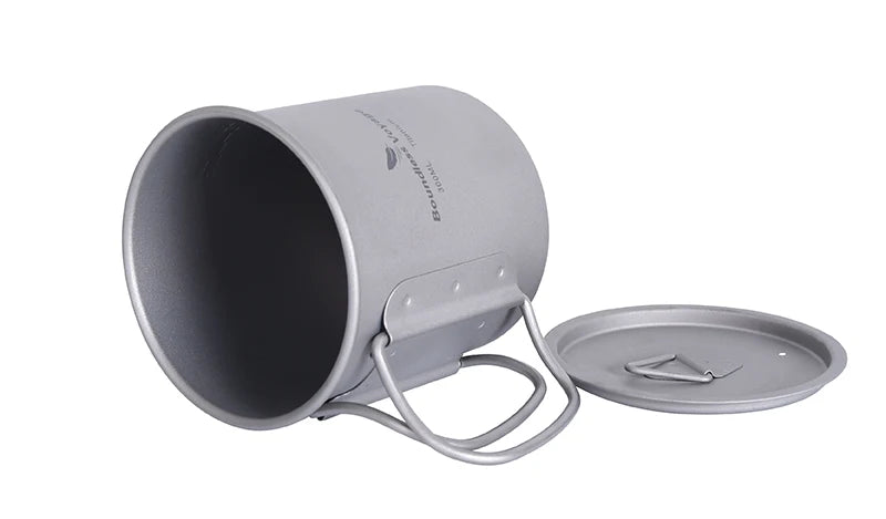 Boundless Voyage Camping Titanium Cup Mug Outdoor Tourist Picnic Cooking Hanging Pot Tableware Hiking Kitchen Equipment Cookware