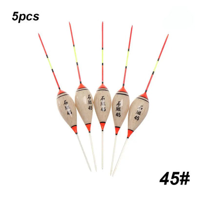 5pcs Fishing Floats Balsa Wood Flotteur Portable Durable Peche Shallow Floating Exquisite Models Accessories