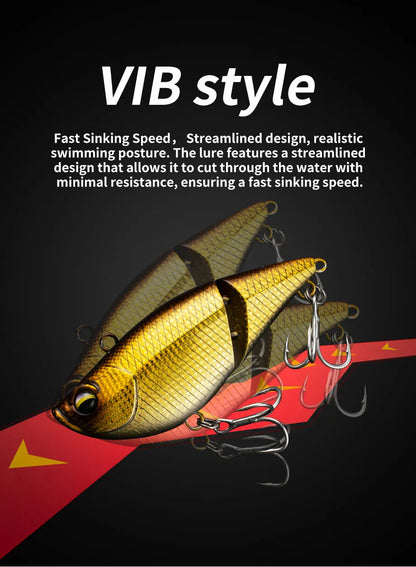 Floating Sinking Baits 2 Sections 8cm Multi Jointed Swimbait VIB Fishing Lures Swimbait for Fishing Pike Bass Fishing Tackle