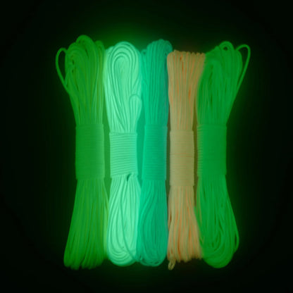 9-Core Luminous Paracord Rope 550lb 4mm Nylon Tactical Survival Parachute Rope Glow Dark Outdoor Lanyard Camping Tent Cord