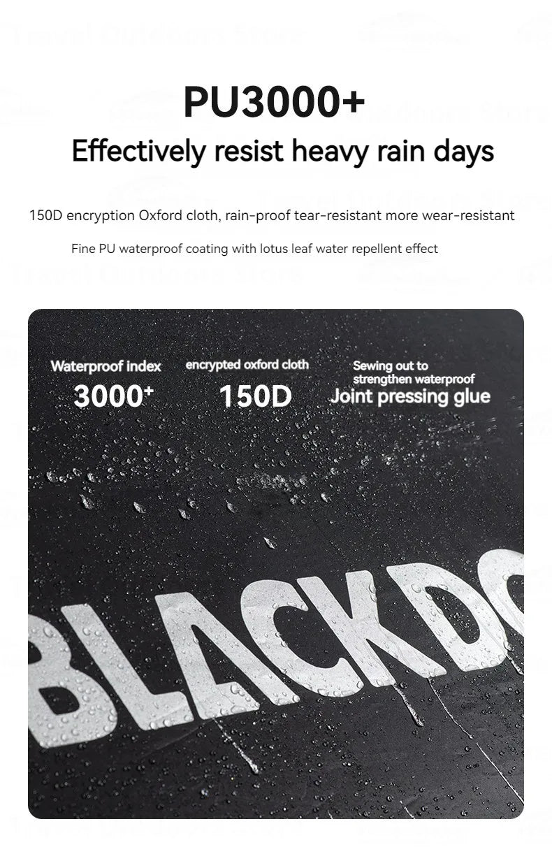 Naturehike Blackdog One-touch Tent Outdoor Automatic Tent Camping Dome Hexagonal Black Coated Quick Open Waterproof Shelter 150D