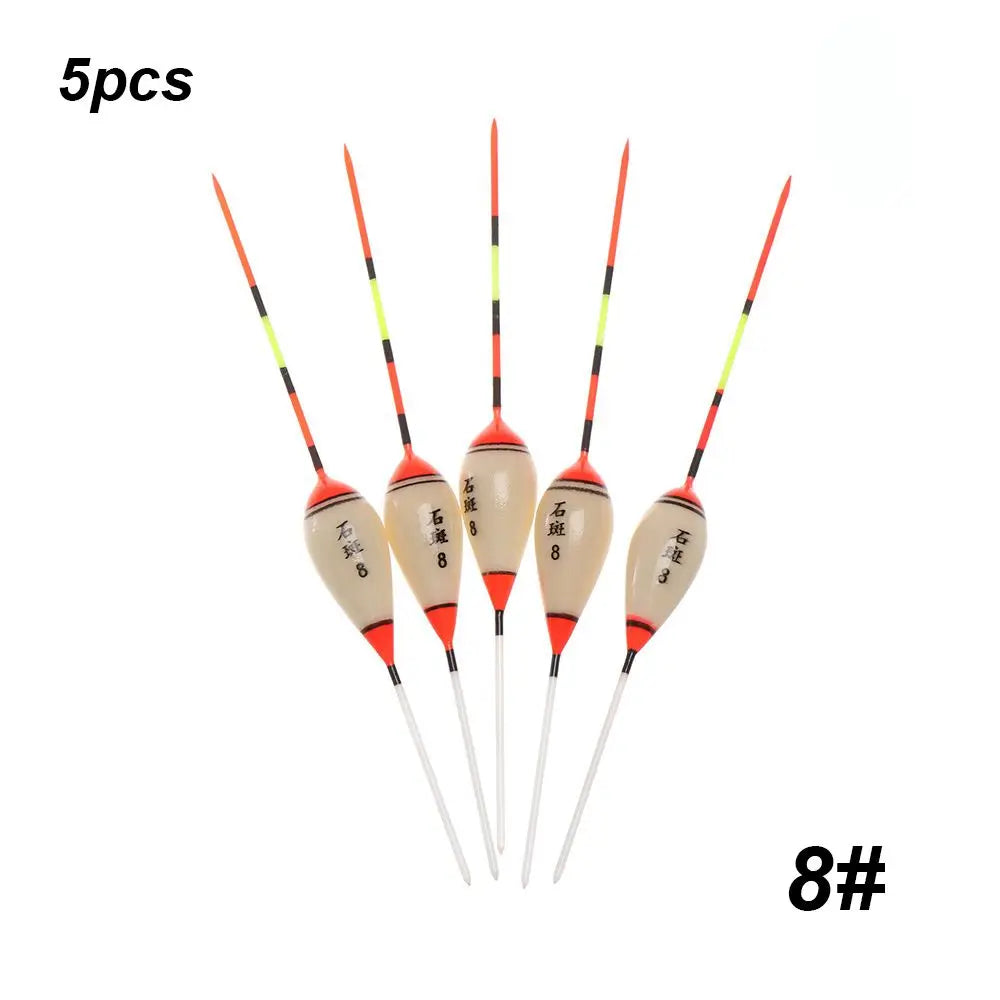 5pcs Fishing Floats Balsa Wood Flotteur Portable Durable Peche Shallow Floating Exquisite Models Accessories