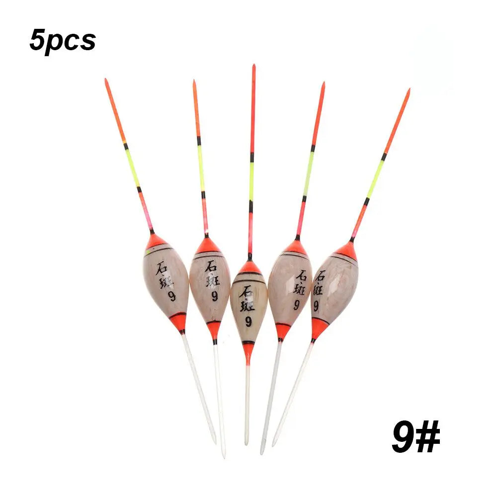 5pcs Fishing Floats Balsa Wood Flotteur Portable Durable Peche Shallow Floating Exquisite Models Accessories