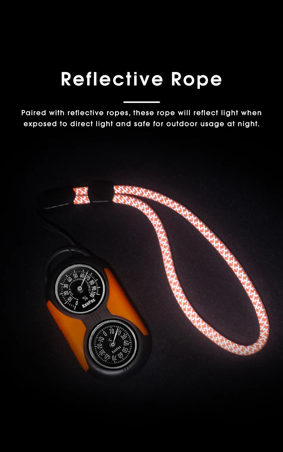 KANPAS Thermometer Compass Kit /Quality Thermohygrometer Kit / for Outdoor, Camping,Hiking,Trekking,hunting,LiveSaving,Survival