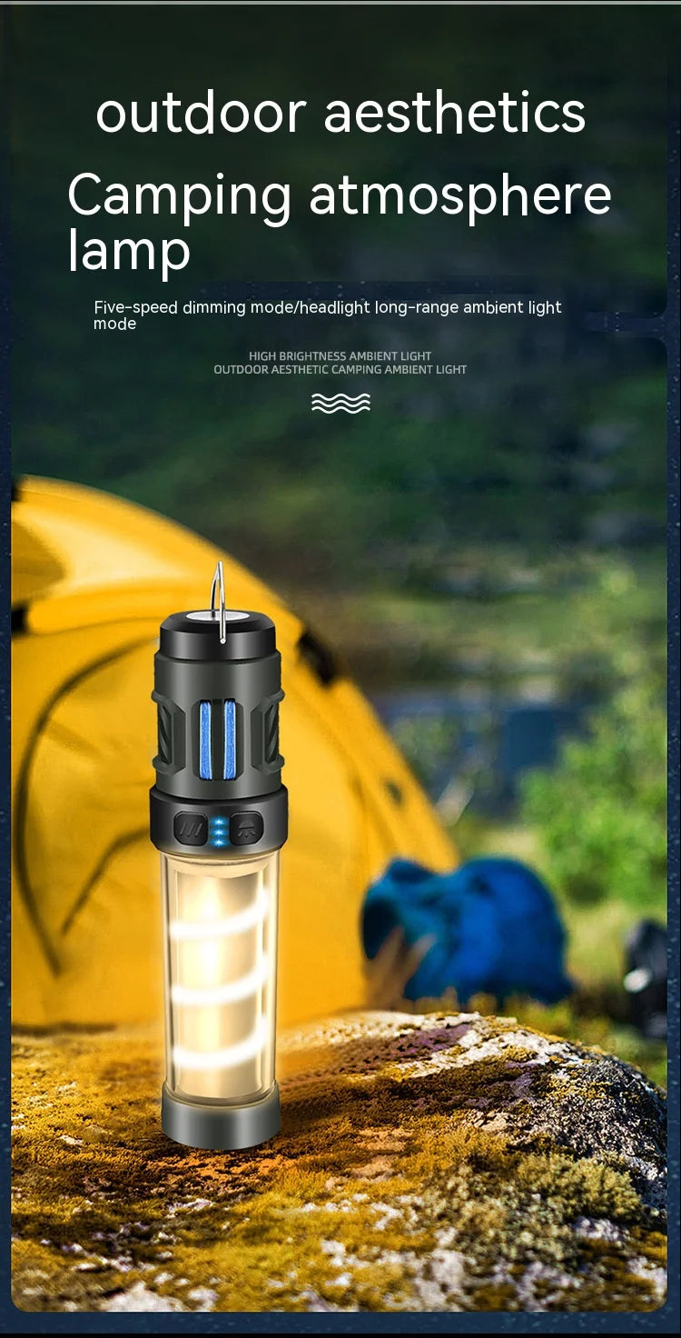 Multi-function Camping Mosquito Lamp Rechargeable Portable LED Flashlight Outdoor Lighting Mosquito Repellent Light with Tripod