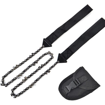 Portable Survival Chain Saw Emergency Camping Hiking Climbing Tools Manual Chain Saw Tool Bag Outdoor Hand Zipper Saw Kit