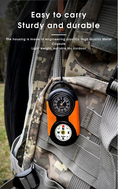 KANPAS Thermometer Compass Kit /Quality Thermohygrometer Kit / for Outdoor, Camping,Hiking,Trekking,hunting,LiveSaving,Survival