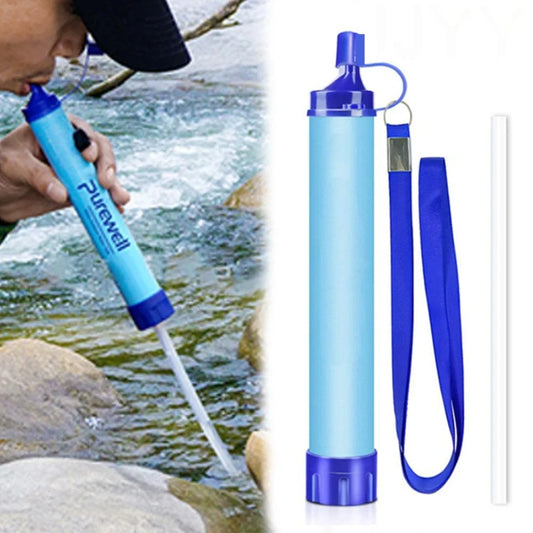 Outdoor Mini Water Filter Straw Camping Purification 10000 Gallon Ultra-Light 0.01 Micron 4-Stage Portable Hiking Water Purifier