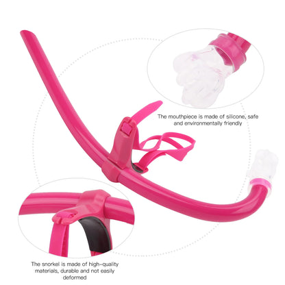 Breath Snorkel Swim Snorkel Swim Training Gear Swimming Front Mounted Snorkel with Silicone Mouthpiece Swim Training Breath Gear
