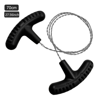 Outdoor Hand Rope Saw Mini Pocket Saw Camping Survival Wire Saw Portable Stainless Steel Wire Saw Camping Parts