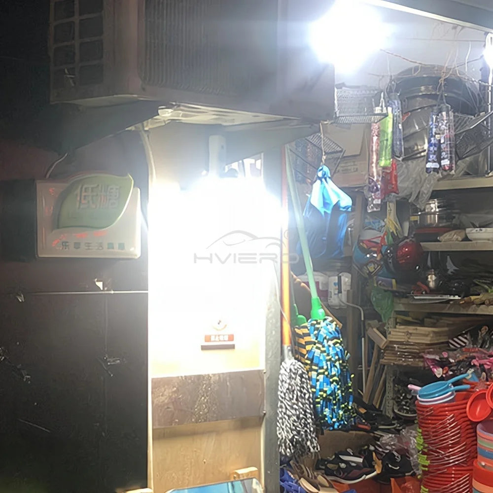 Outdoor Solar LED Portable Lantern Remote Control Lamps Charge Waterproof For Emergency Home Night Market Hang Lights Camping