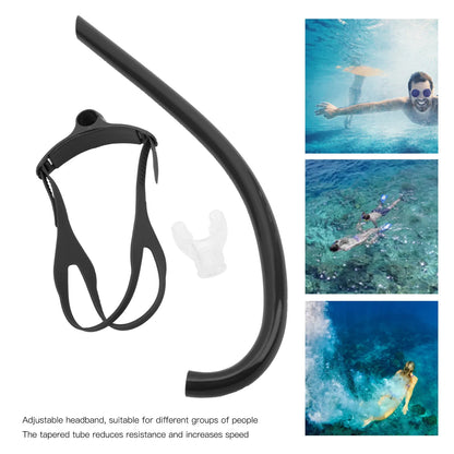 Breath Snorkel Swim Snorkel Swim Training Gear Swimming Front Mounted Snorkel with Silicone Mouthpiece Swim Training Breath Gear