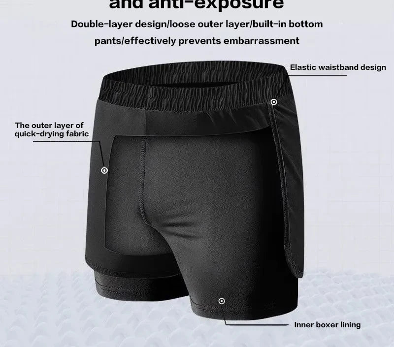 2025 New Anti Embarrassment Swimming  Gear Complete Adult Swimsuit Set Swim Cap Goggles 3 Pcs Set  Swimming Trunks for Men Short