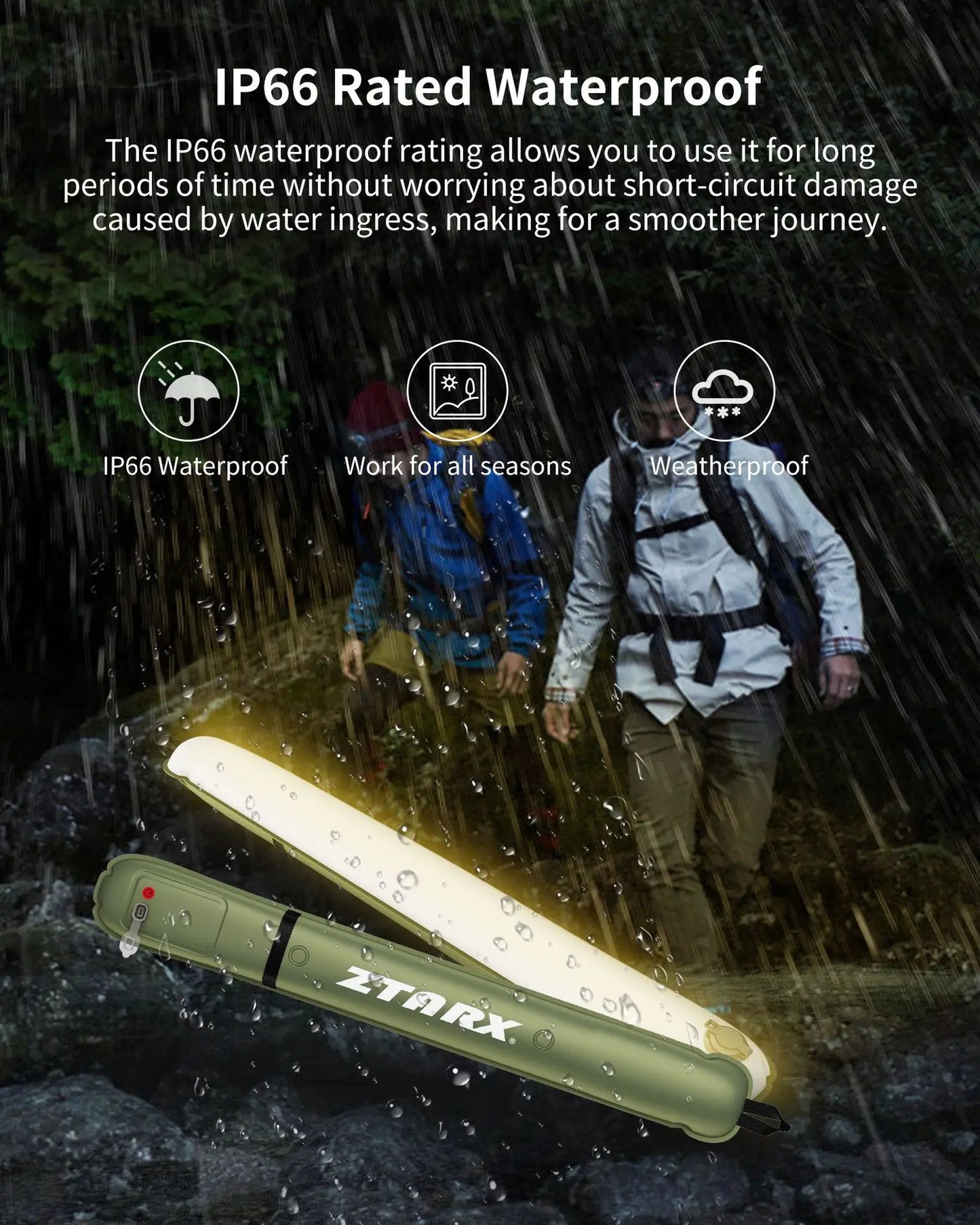 Portable Air Tube Light Foldable LED Soft Light Inflatable USB Solar Charging Waterproof Outdoor Photography Camping Lighting