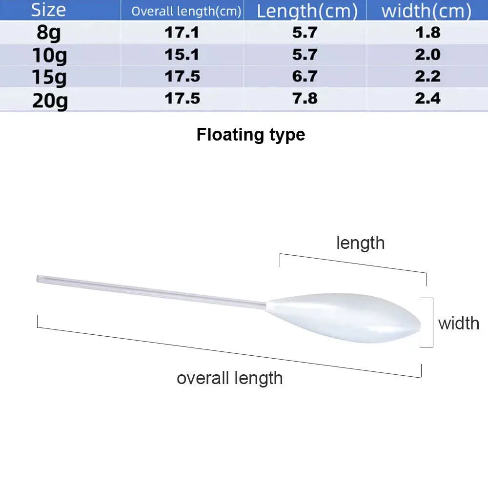 8g/10g/12g/15g/20g Fishing Float Upward Bobber or Sinking Fishing Bobber Carp Surface Bombarda Controler Floats Distance Floater