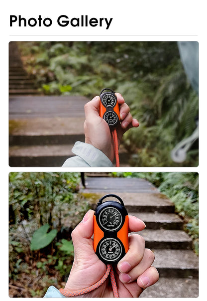 KANPAS Thermometer Compass Kit /Quality Thermohygrometer Kit / for Outdoor, Camping,Hiking,Trekking,hunting,LiveSaving,Survival