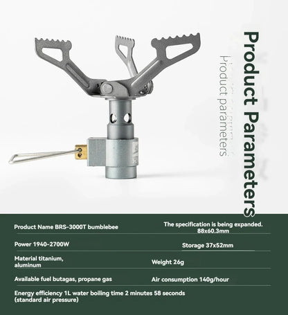 25g Lightweight Mini Gas Cooker Burner Camping Hiking Gas Burner BRS Outdoor Portable Solo Titanium Camping Gas Stove brs-3000t