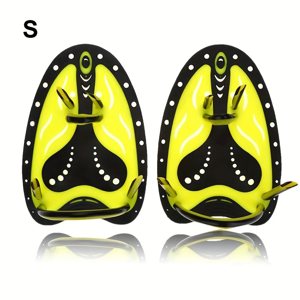 1 Pair Swim Hand Paddles, Professional Swimming Webbed Golves, For Water Sports Training