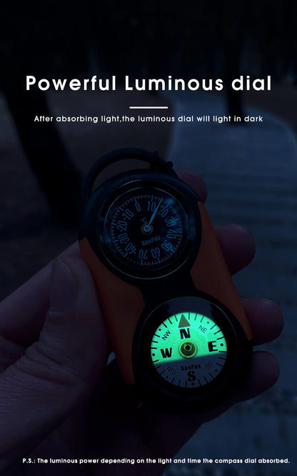 KANPAS Thermometer Compass Kit /Quality Thermohygrometer Kit / for Outdoor, Camping,Hiking,Trekking,hunting,LiveSaving,Survival
