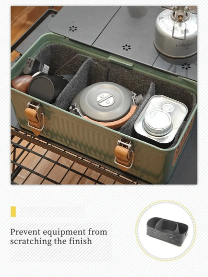 Folding Table Top Aluminum Alloy Table Board Plate Mini Shelf Table Board Felt Lining For Stanley Lunch Box 9.4L Camping Gear