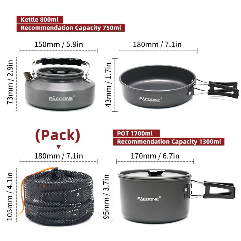 Camping Cookware Set Portable