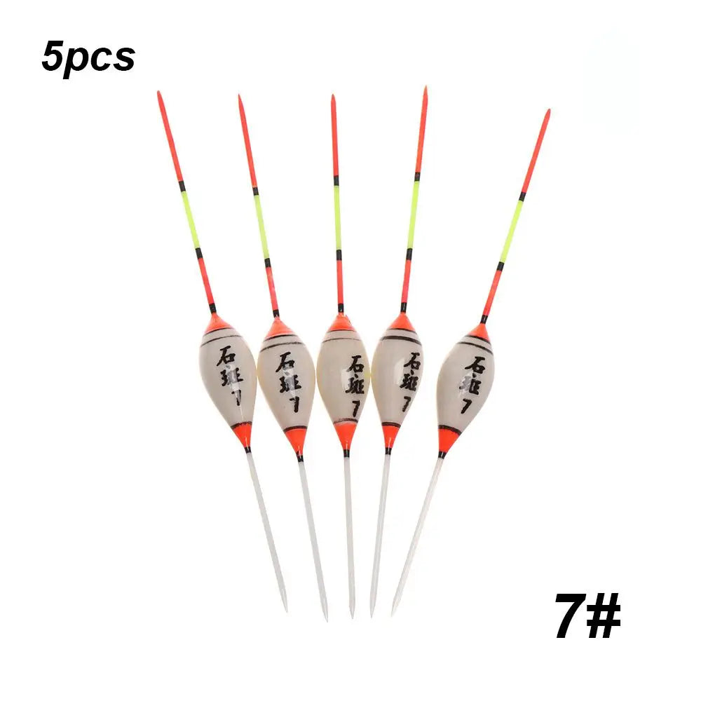 5pcs Fishing Floats Balsa Wood Flotteur Portable Durable Peche Shallow Floating Exquisite Models Accessories