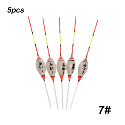 5pcs Fishing Floats Balsa Wood Flotteur Portable Durable Peche Shallow Floating Exquisite Models Accessories