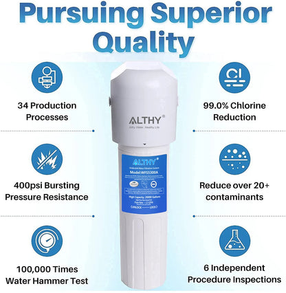 ALTHY Under Sink Drinking Water Filter Purifier -NSF/ANSI Certified Direct Connect Under Counter Drink Water Filtration System