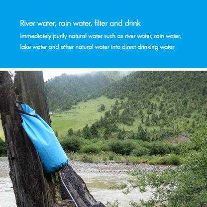 Gravity Water Purifier, Bag Emergency Disaster Relief Outdoor Portable Filter Water Purifier Field Camping Equipment Gravity