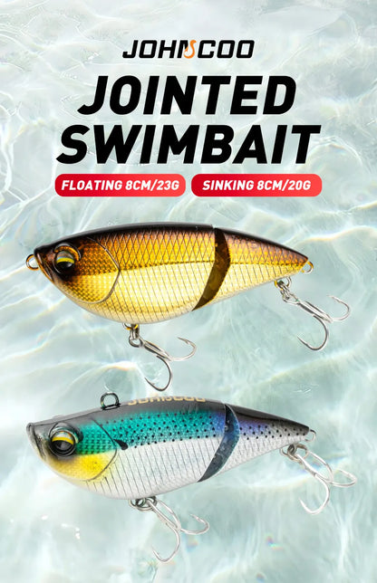 Floating Sinking Baits 2 Sections 8cm Multi Jointed Swimbait VIB Fishing Lures Swimbait for Fishing Pike Bass Fishing Tackle