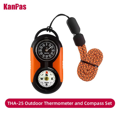 KANPAS Thermometer Compass Kit /Quality Thermohygrometer Kit / for Outdoor, Camping,Hiking,Trekking,hunting,LiveSaving,Survival