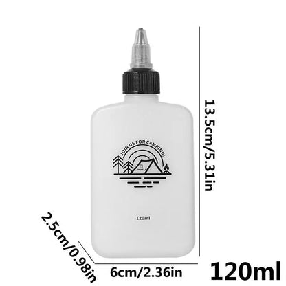 Outdoor Camping Oil Dispenser Bottle 120ml Leakproof Vinegar Jar Squeeze Bottle with Twist Top Cap HDPE for Cooking Grilling