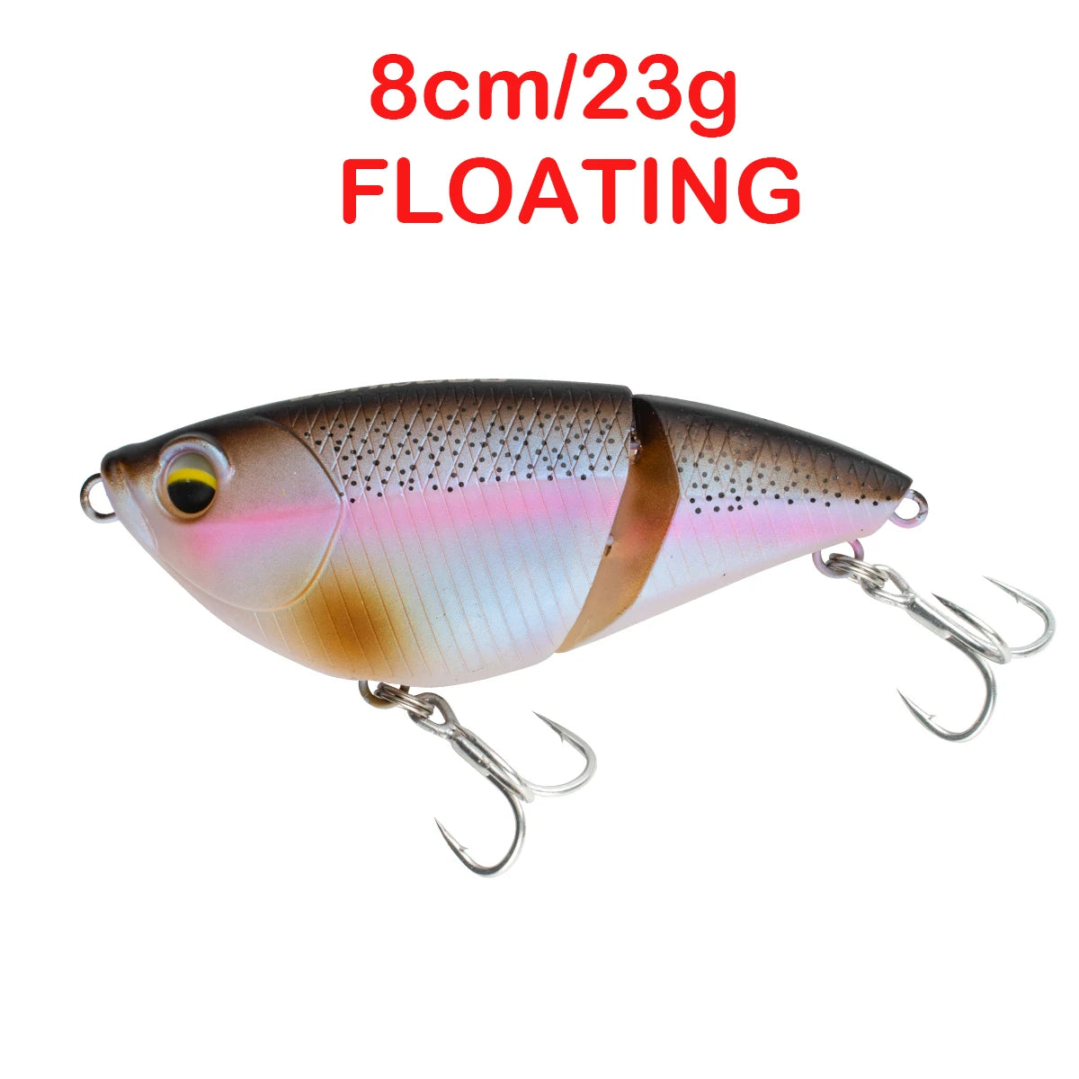 Floating Sinking Baits 2 Sections 8cm Multi Jointed Swimbait VIB Fishing Lures Swimbait for Fishing Pike Bass Fishing Tackle